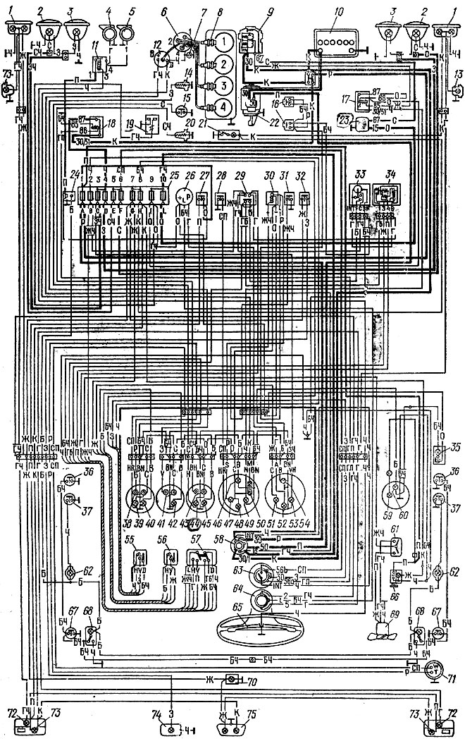 Газ 53 схема электрооборудования