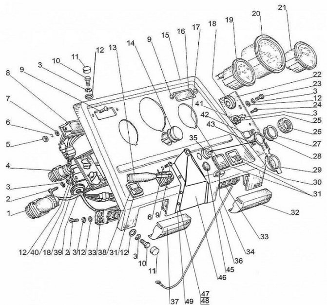 Схема проводки мтз 1221 цветная с описанием