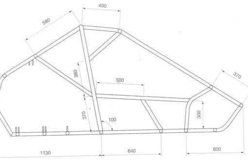 Багги чертежи рамы с размерами двухместные двигатель сзади