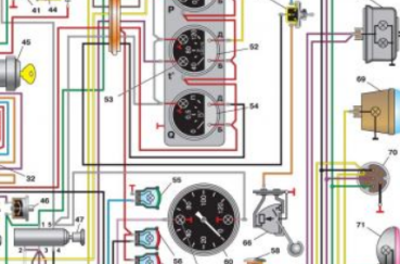 Схема электропроводки уаз 469 цветная с описанием - КарЛайн.ру
