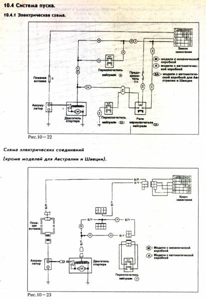 Схема генератора ниссан