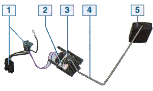 Схема датчик уровня топлива приора