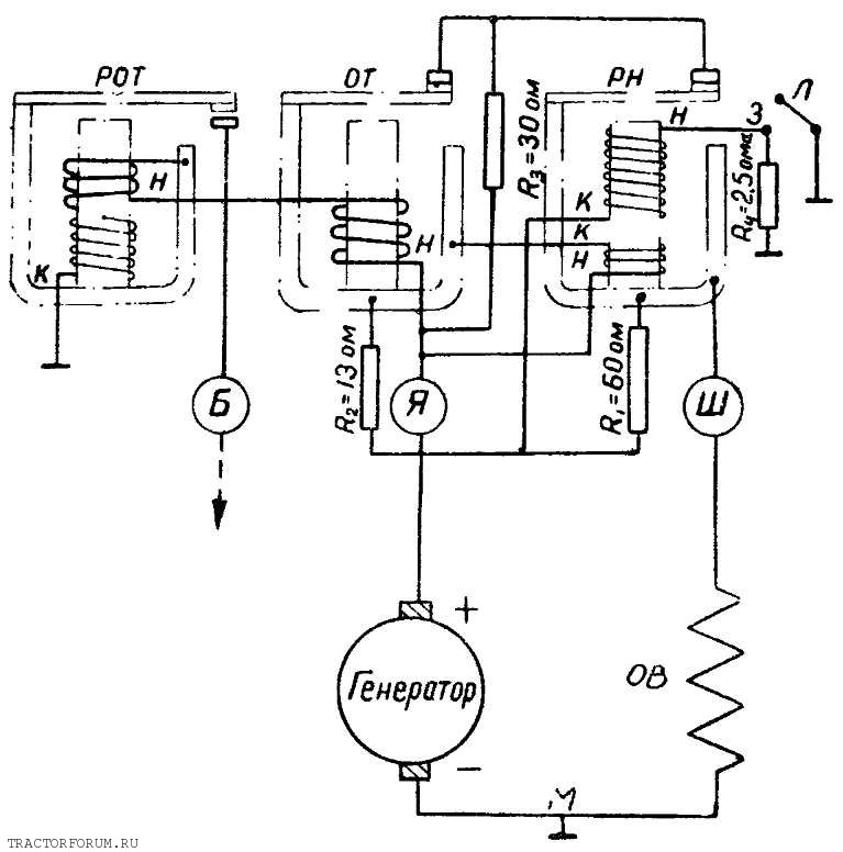 Схема генератора трактора. Реле-регулятор генератора трактора т-40. Схема подключения генератора на тракторе т 40. Реле зарядки на трактор т 40. Схема генератора трактора т-40.