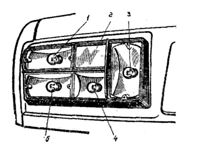 Задние фонари ваз 2105 схема