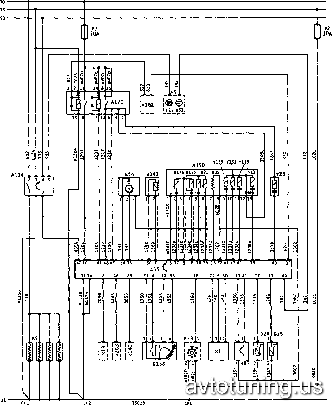 Электрическая схема, состав и расположение компонентов системы впрыска ...