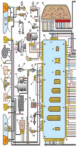 Эл схема ваз 2115