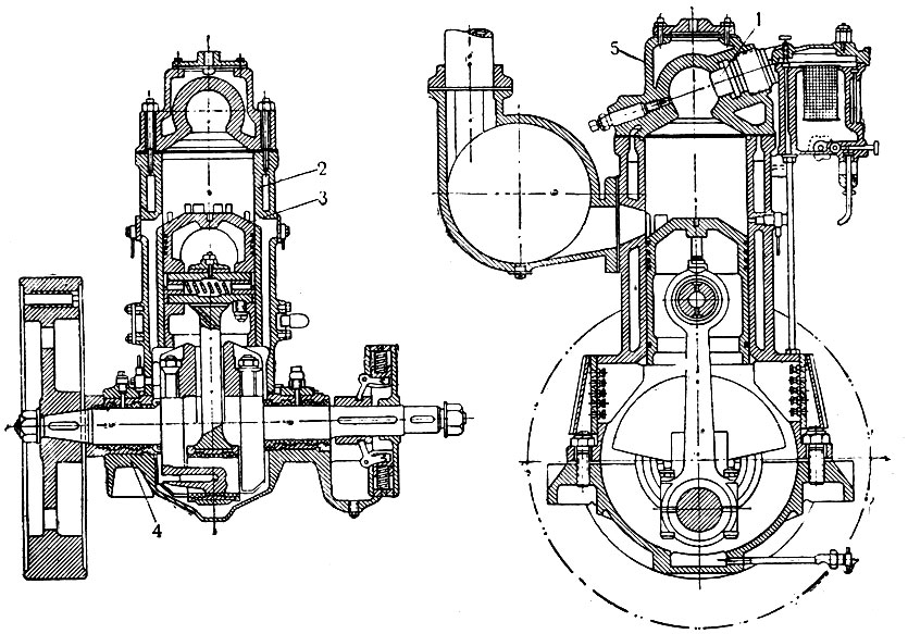 Однотактный двигатель